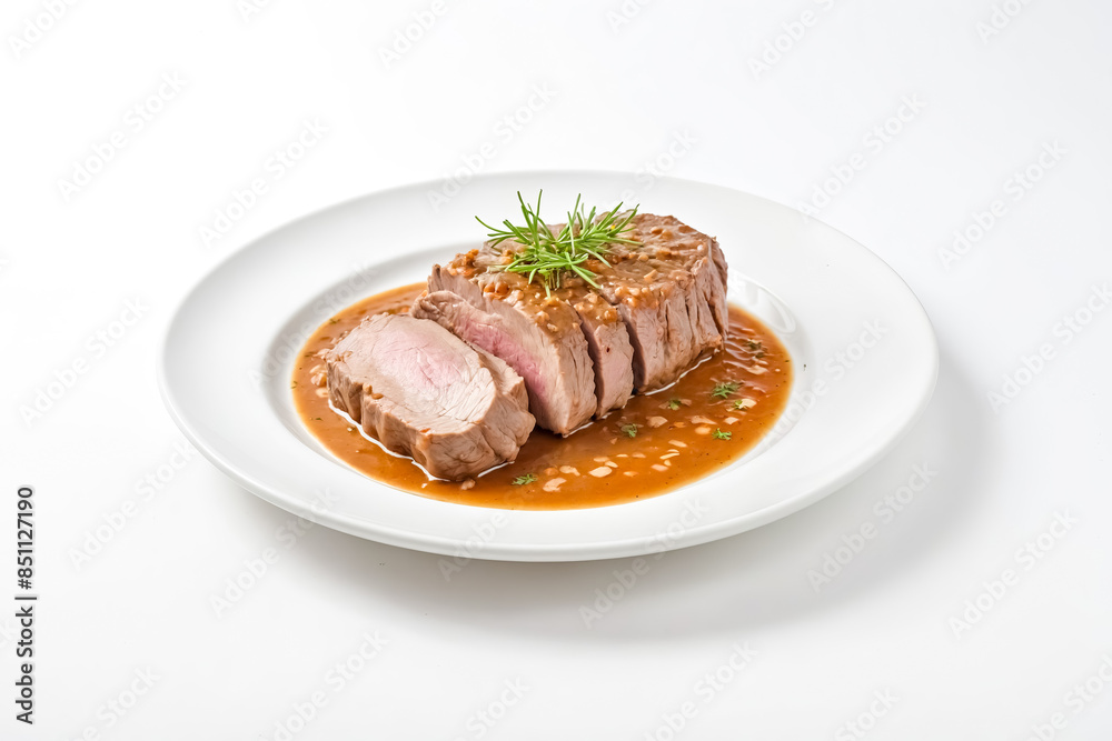 Sliced Pork Tenderloin with Rosemary and Brown Sauce Sliced Pork Tenderloin with Rosemary and Brown Sauce
