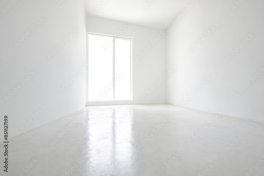 Fototapeta premium Minimalist White Room with Window