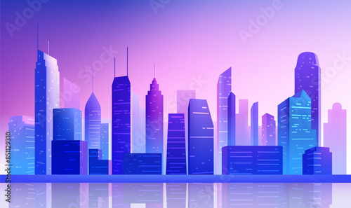 Wallpaper Mural a cityscape with a city in the background. Torontodigital.ca