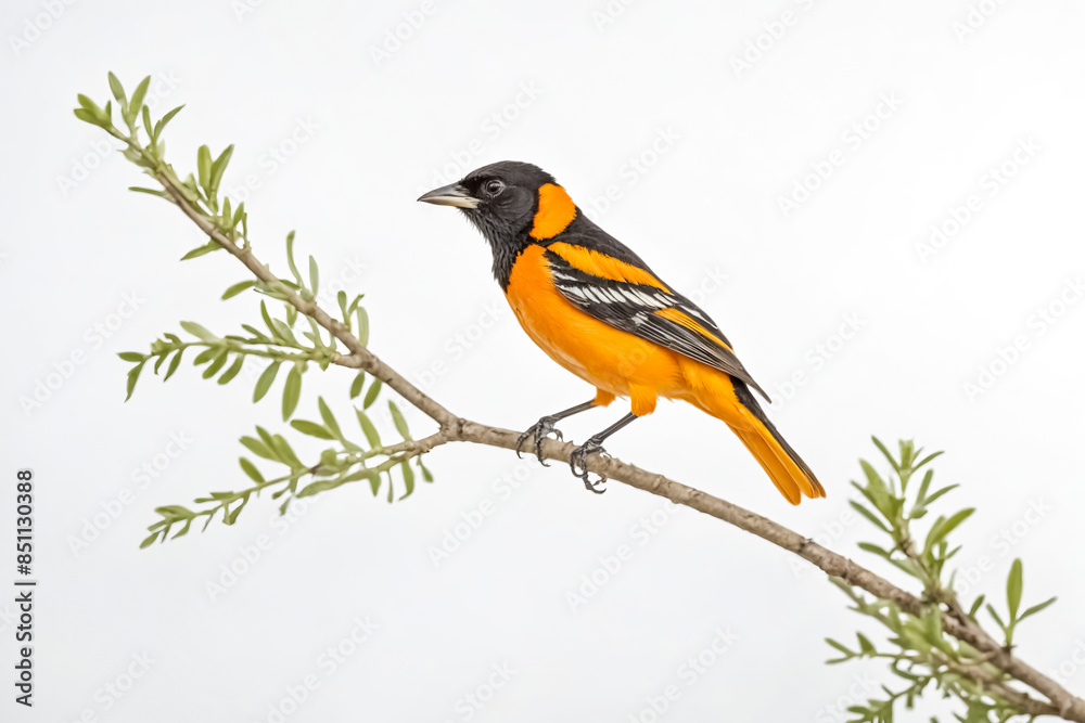 Baltimore Oriole Perched on Branch Baltimore Oriole Perched on Branch