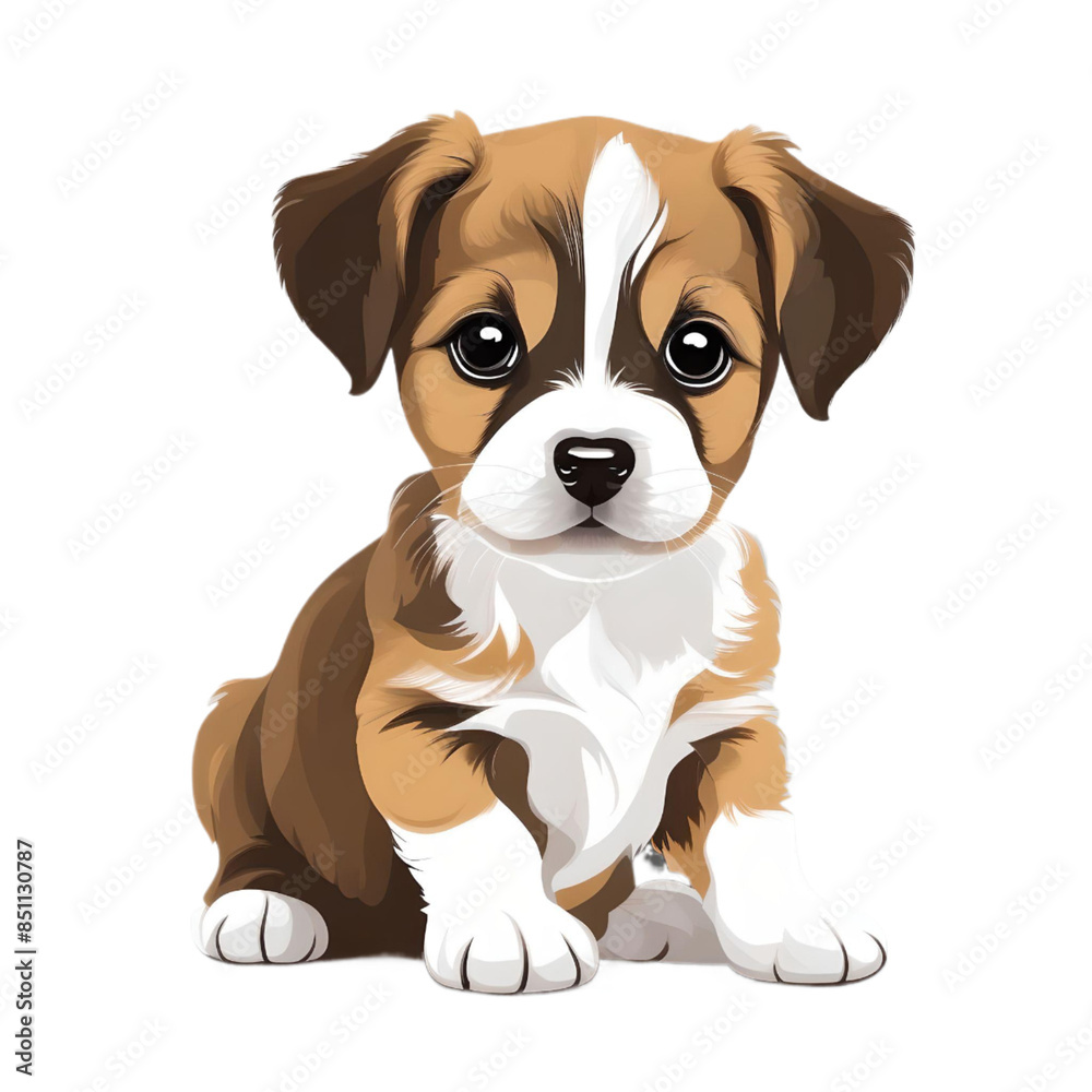 vector art, cute puppy with big blue eyes, sitting down, vector clipart vector art, cute puppy with big blue eyes, sitting down, vector clipart