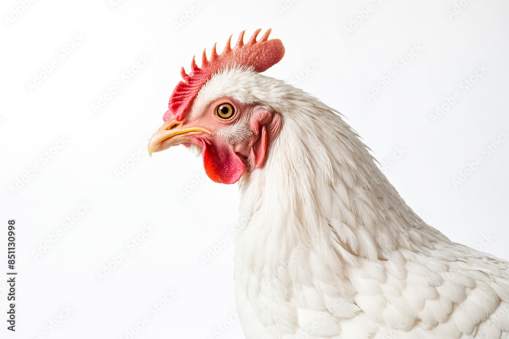 Fototapeta premium White Chicken Portrait