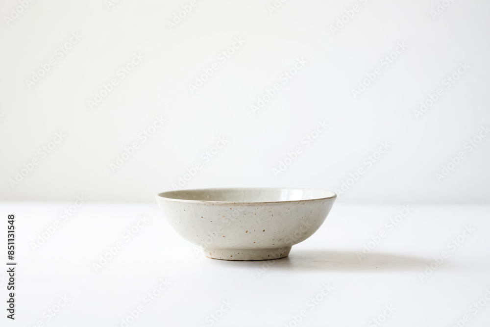 Minimalist White Bowl on White Background Minimalist White Bowl on White Background