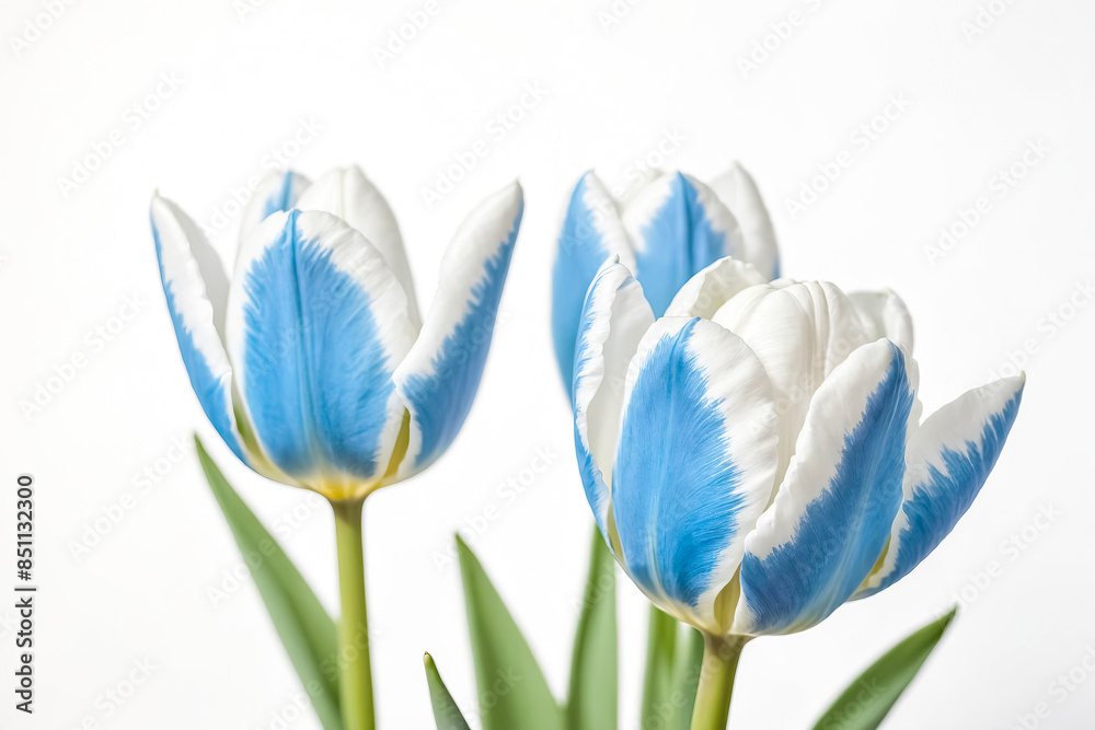Blue and White Tulips Blue and White Tulips