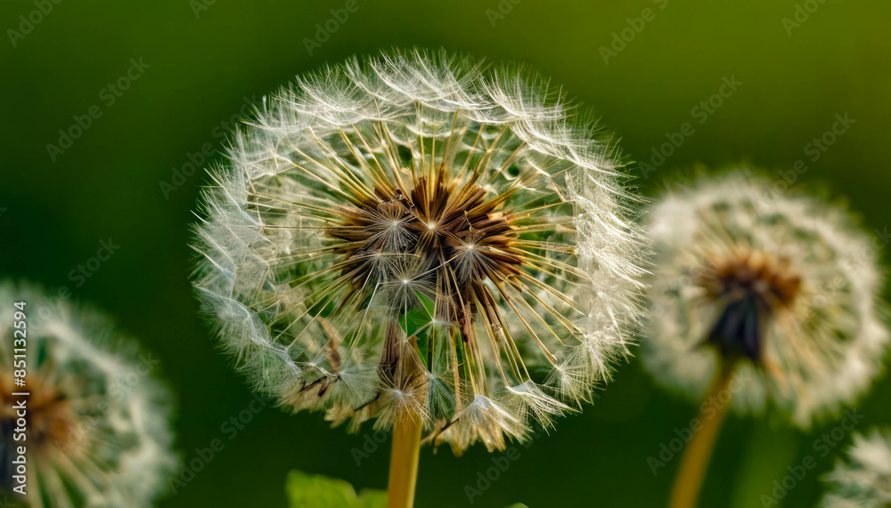Delicate Dandelion Seeds Ready to Disperse Delicate Dandelion Seeds Ready to Disperse