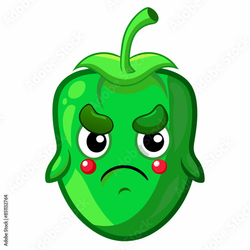 Capsaicin vector illustration, disapproving icon and healthy solder fruit, silhouette, logo, eps file, Capsaicin cartoon character, png On White Background