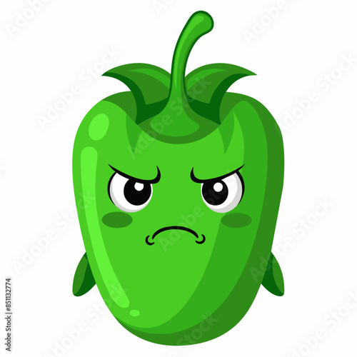 Capsaicin vector illustration, disapproving icon and healthy solder fruit, silhouette, logo, eps file, Capsaicin cartoon character, png On White Background