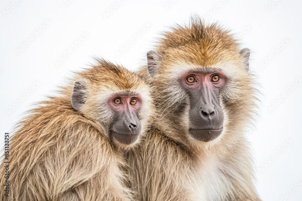 Obraz premium Baboon Mother and Child