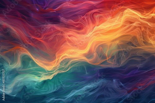 Background wave colourful abstract - generative ai