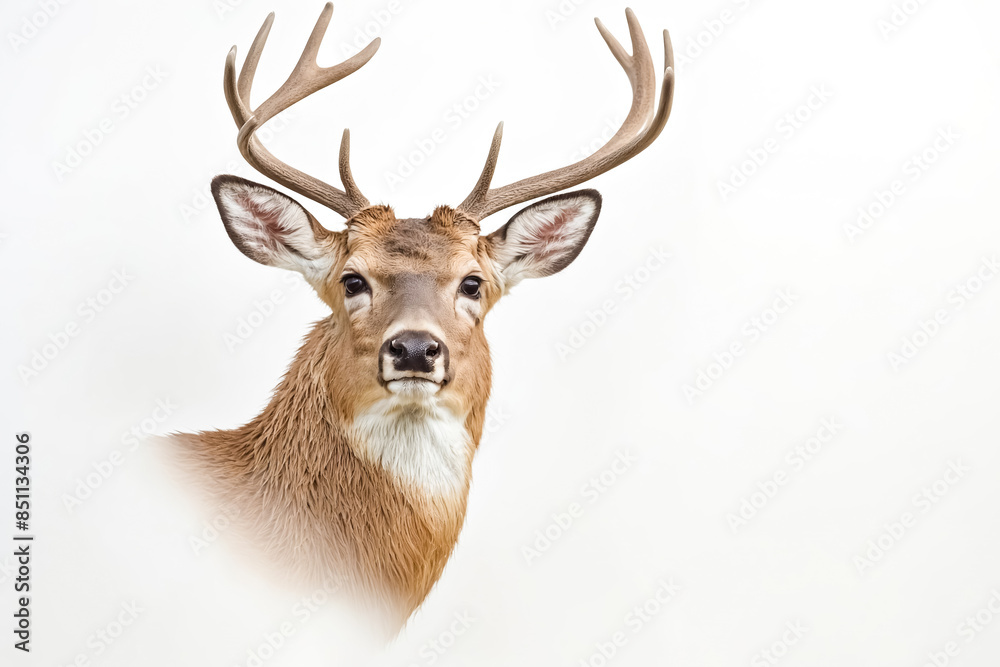 Close Up Portrait of a White-tailed Deer Buck Close Up Portrait of a White-tailed Deer Buck