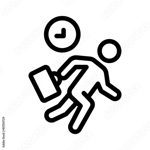 3 late line icon illustration vector graphic