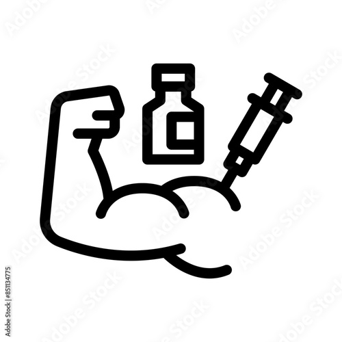26 steroids line icon illustration vector graphic
