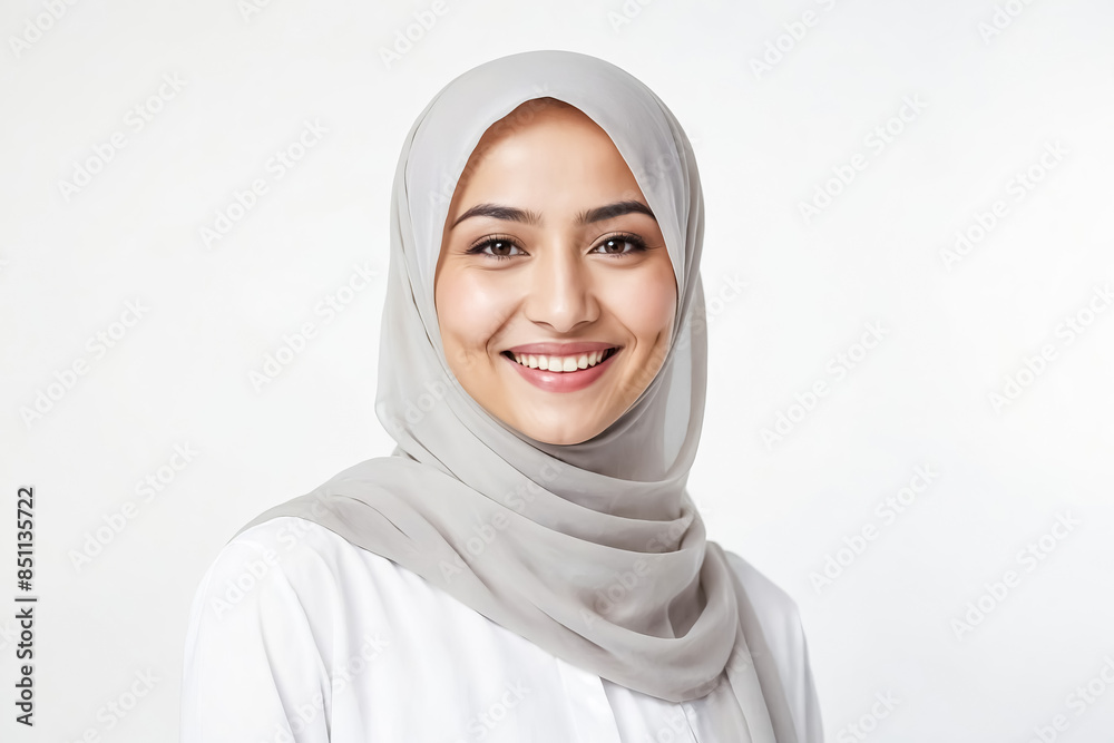 Portrait of a smiling woman in a hijab Portrait of a smiling woman in a hijab