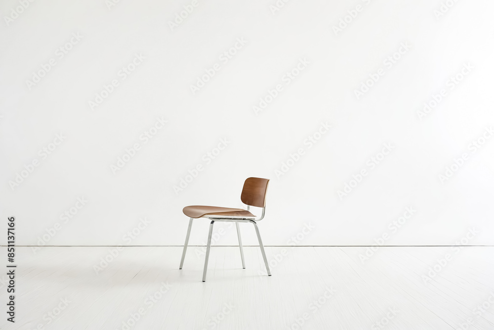 Fototapeta premium Modern chair in minimalist room