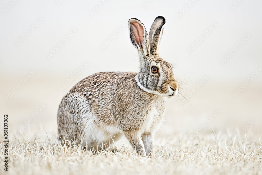 Obraz premium Black-tailed Jackrabbit In Grass