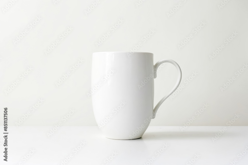 Obraz premium White Mug on White Background
