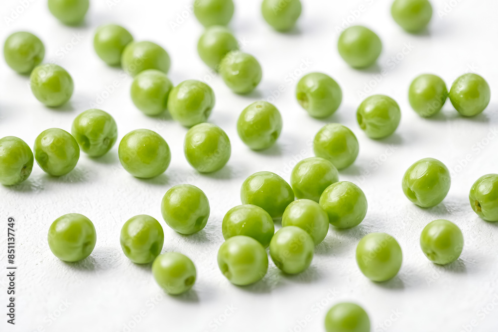 Green Peas on White Background Green Peas on White Background