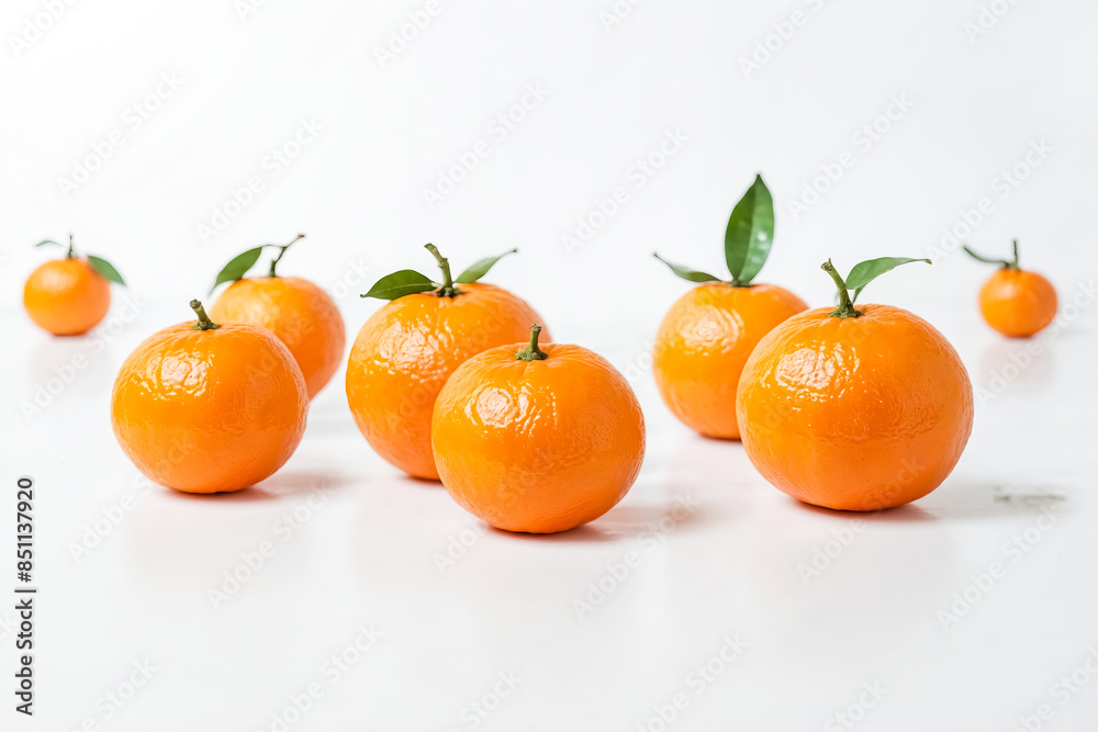Fresh Oranges on White Background Fresh Oranges on White Background