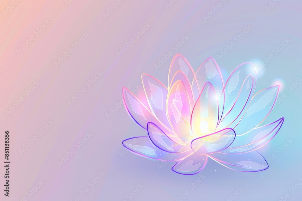 Abstract Pastel Lotus Flower Illustration Abstract Pastel Lotus Flower Illustration
