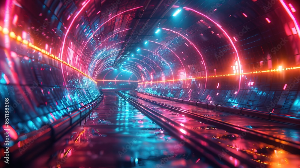 abstract futuristic background portal tunnel with pink blue and green glowing neon moving high speed wave abstract futuristic background portal tunnel with pink blue and green glowing neon moving high speed wave