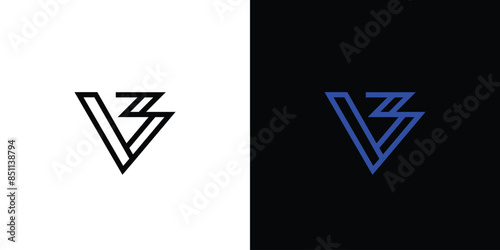 Modern and sophisticated V3 logo design