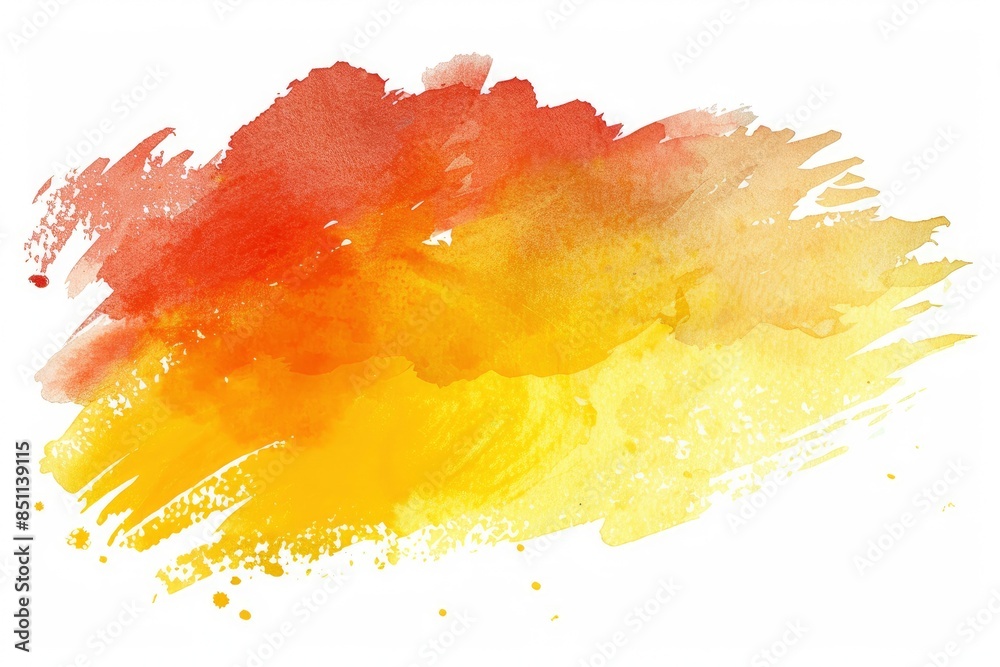 yellow and red gradient watercolor stroke texture - generative ai yellow and red gradient watercolor stroke texture - generative ai