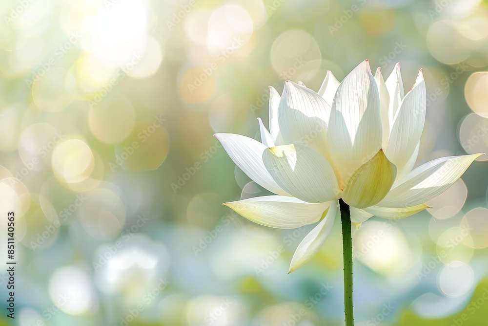 A Delicate White Lotus Flower A Delicate White Lotus Flower