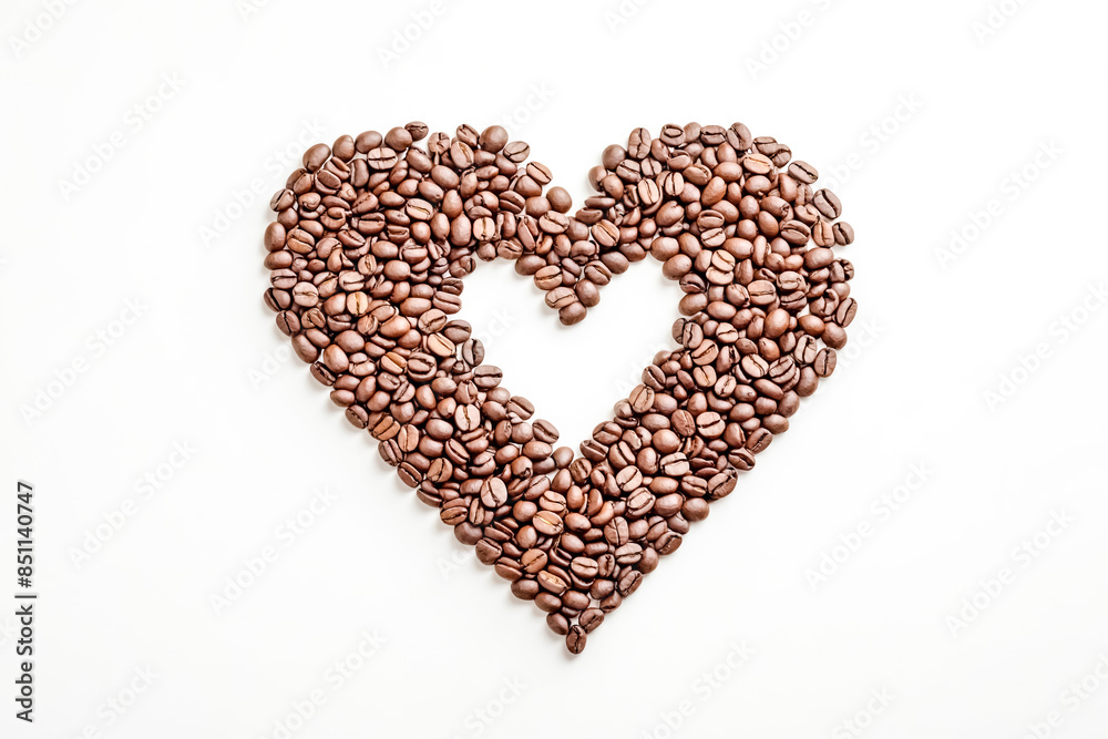 Coffee Beans in a Heart Shape
