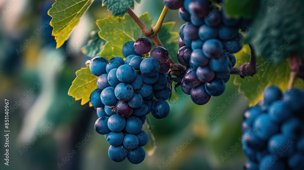 Juicy ripe grapes on a branch Juicy ripe grapes on a branch