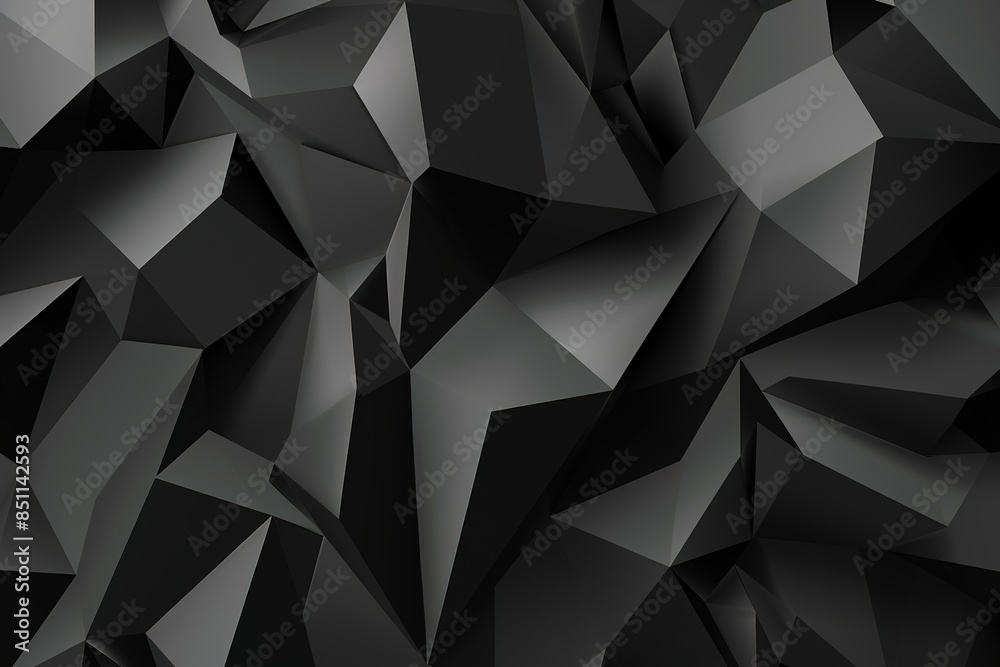 Black abstract background with low poly triangles, dark polygonal wallpaper vector illustration. Dark geometric pattern for web design and packaging. Black abstract background with low poly triangles, dark polygonal wallpaper vector illustration. Dark geometric pattern for web design and packaging.