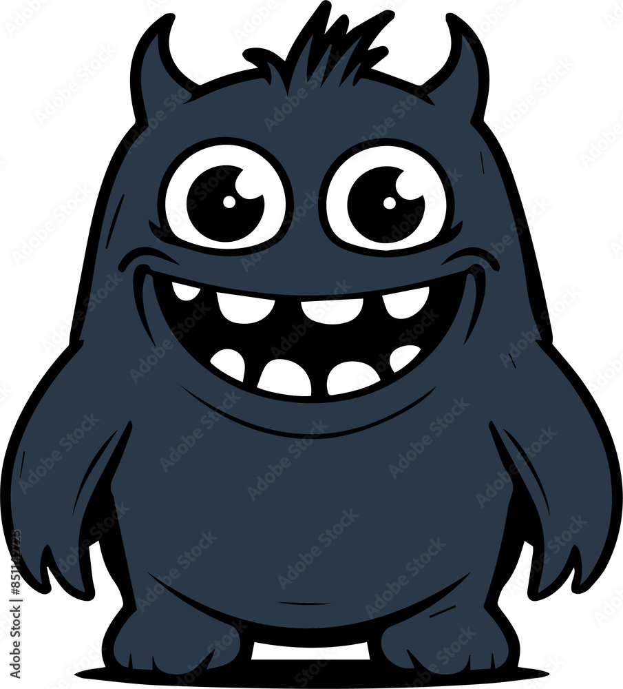 Fototapeta premium Blue Silly Monster