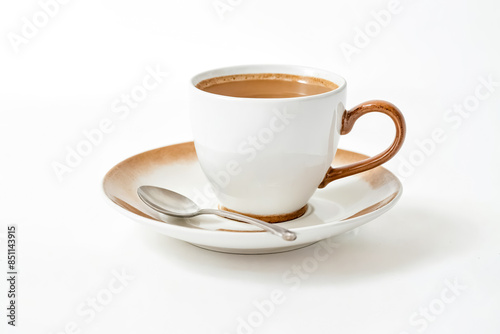 Cup of coffee on a saucer