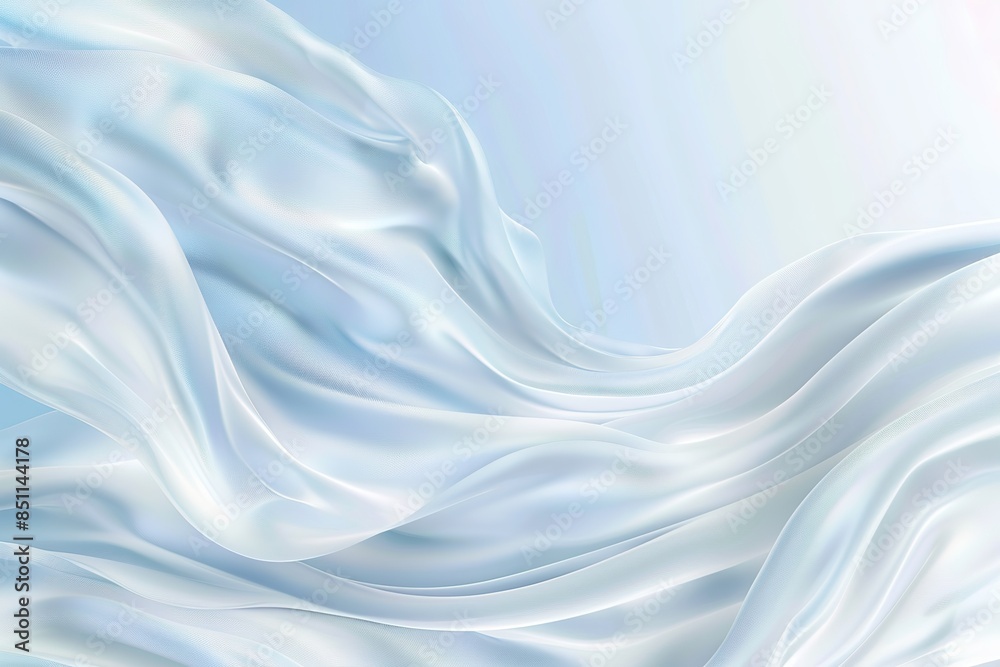 Obraz premium background wave abstraction pattern design blue texture light smooth white curve art color backdrop style graphic motion line soft illustration