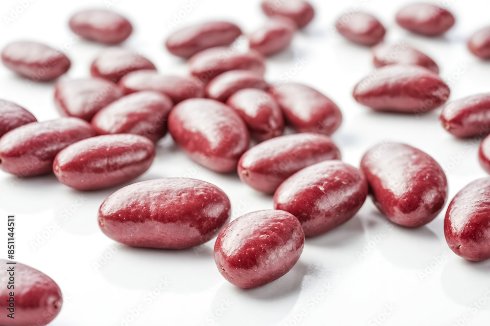 Red Kidney Beans on White Background Red Kidney Beans on White Background