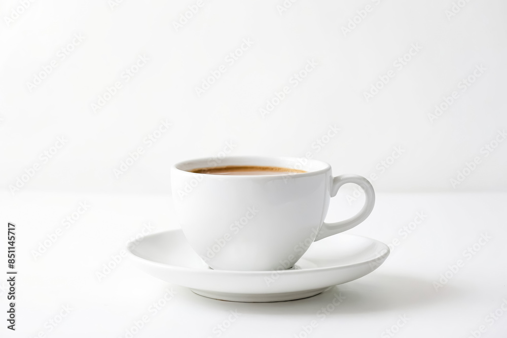 Fototapeta premium A Cup of Coffee on a White Background