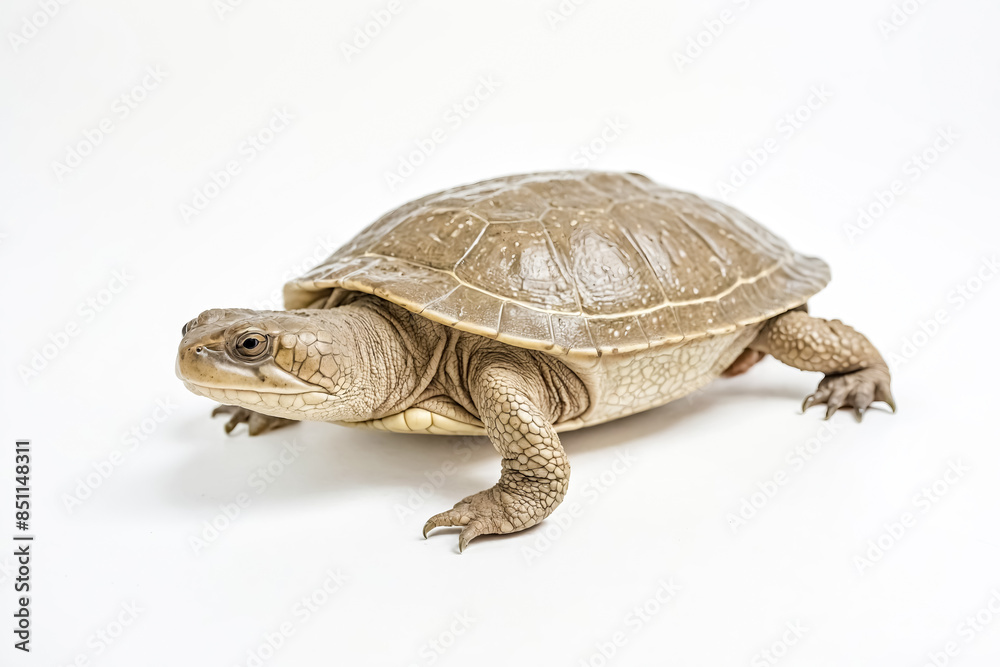 Obraz premium Turtle on White Background