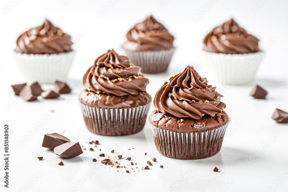 Chocolate Cupcakes with Chocolate Shavings