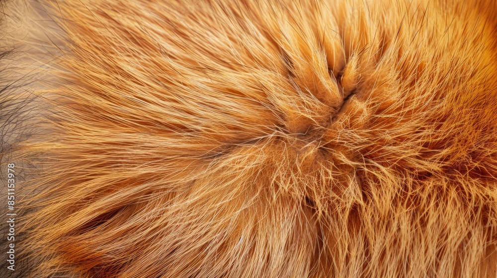 Red fox fur textures in horizontal orientation without any individuals present Red fox fur textures in horizontal orientation without any individuals present