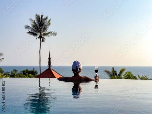 Pool villa in resort in trisara beach in Bang Tao, Phuket, Thailand photo