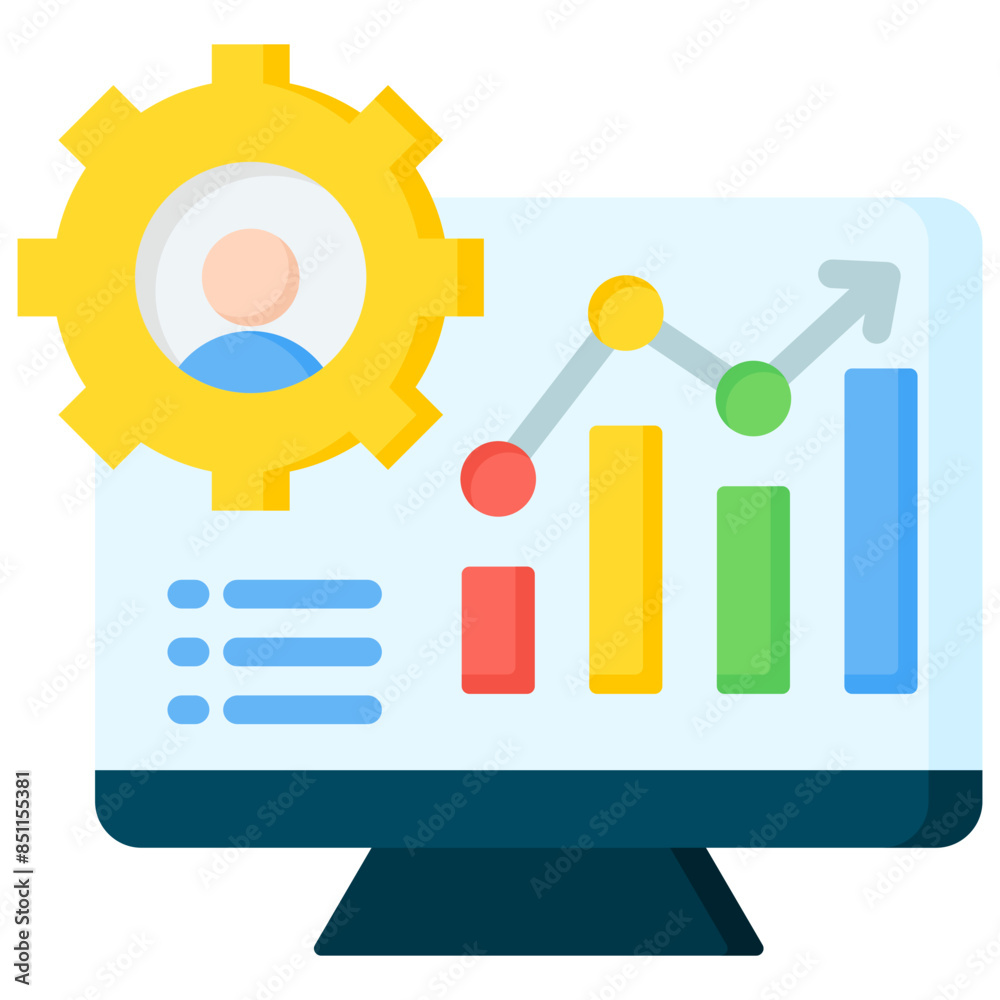 Human Resources Metrics Icon Human Resources Metrics Icon