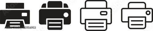Printer vector icons set, Print icon set illustration. printer sign and symbol, Vector illustration