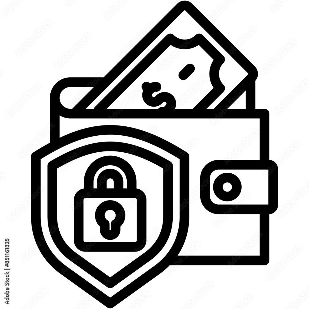 Obraz premium Wallet Secure Icon