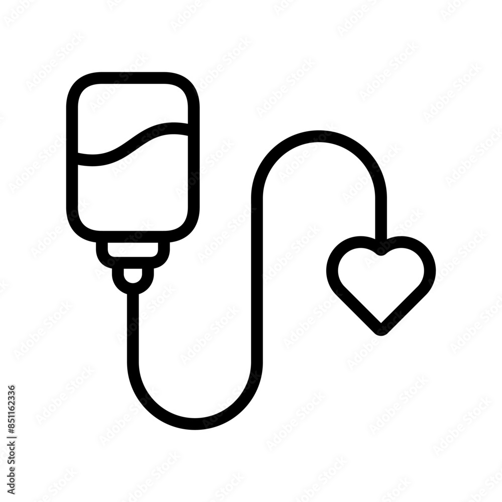 Fototapeta premium infusion love icon line vector design illustration template