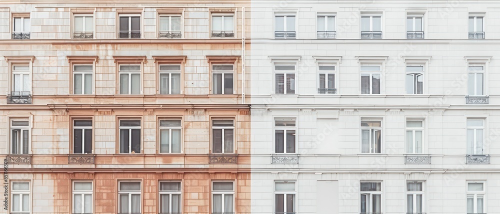 apartment building's historic exterior boasts elegant windows that whisper tales of the city's past apartment building's historic exterior boasts elegant windows that whisper tales of the city's past