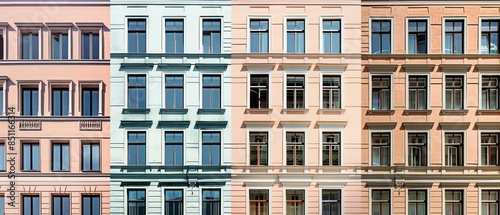 apartment building's historic exterior boasts elegant windows that whisper tales of the city's past