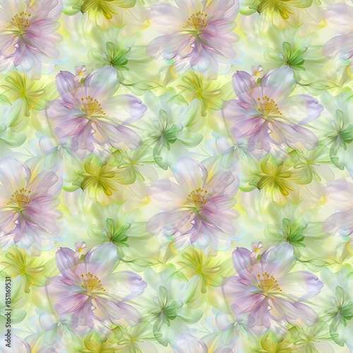 Floral variety color, form natural, seamless fabric pattern.