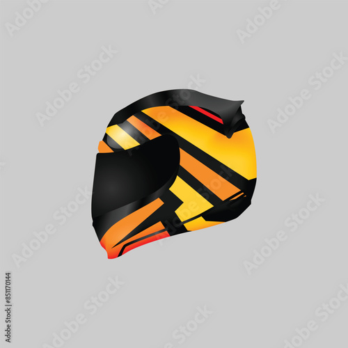 Racing helmet illustration design 3d