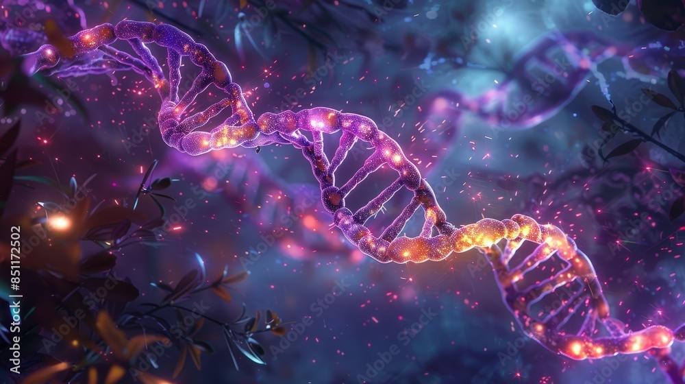 DNA Helix with Chemical Bonds DNA Helix with Chemical Bonds