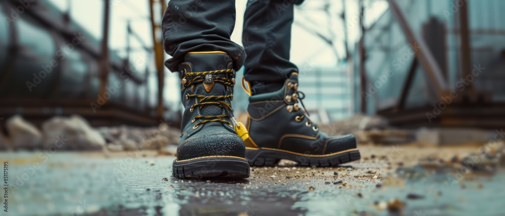 Boots designed for outdoor labor, ensuring comfort and safety while navigating various conditions such as water and challenging terrain