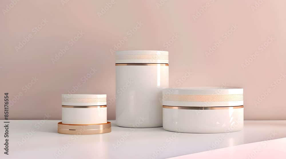 Empty white cosmetic skin care makeup container Empty white cosmetic skin care makeup container